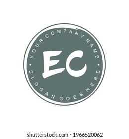 EC Initial logo Branding Brush wedding business