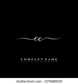 EC Initial luxury handwriting logo vector