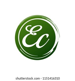 EC initial splash logo template vector