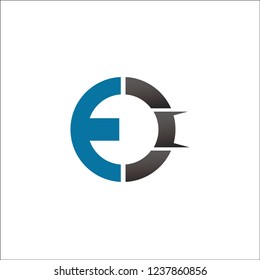 EC letter logo alphabet vector template