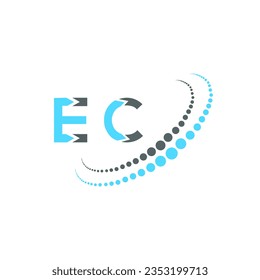 EC letter logo creative design. EC unique design.
