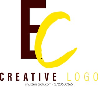 plantilla de diseño de logotipo de letras CE