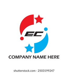 EC letter logo modern logo design on white color background
