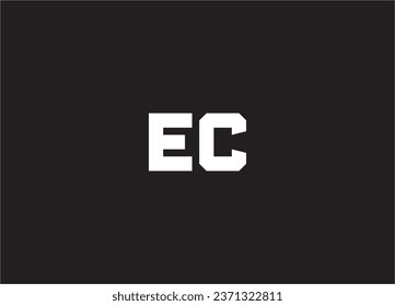 logotipo de letra ce y diseño de monograma