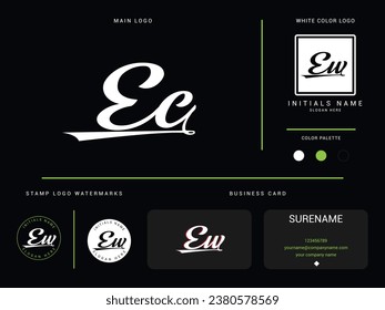 ec, ec letter logo, signature ec luxury logo icon vector for finance or business