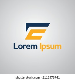 Ec Letter mark logo template  