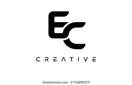 EC Letter Monogram Logo for Modern Creative Brand Identity