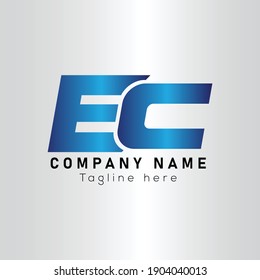 EC letter vector logo. Modern alphabet logo