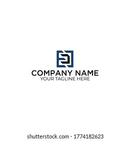 Anfangsbuchstaben ec, runde verlinkte Kette Form Kleinbuchstaben Logo Modernes Design Monogramm Schwarz