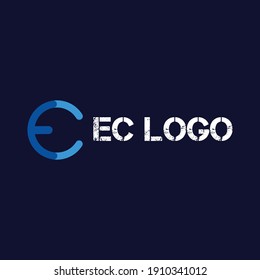 ec logo design, letter logo template,