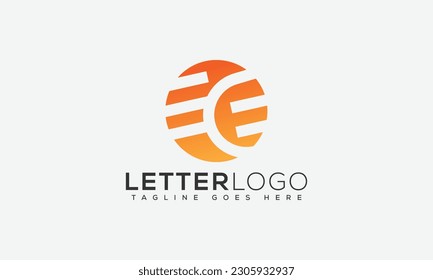 EC logo Design Template Vector Graphic Branding Element.