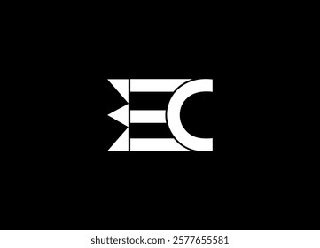 EC Logo Design Template Vector Graphic Branding Element.
