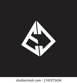 EC Logo monogram with standout triangle shape ribbon design template