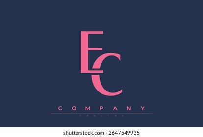 EC Modern Initials Logo Design. Branding logo with stylized initials showcasing bold design and modern aesthetic. Ideal for professional business branding or creative projects focusing on minimalistic