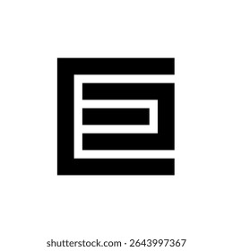 EC monogram comapny emblem vector element