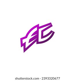 EC Premium emblem logo initial esport and gaming design concept