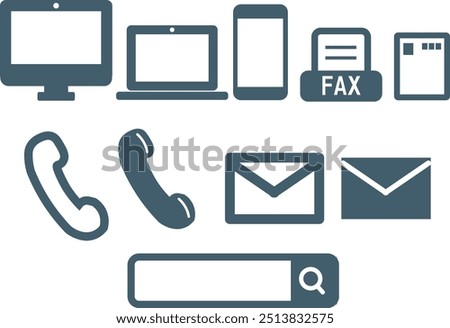 EC site icon internet shopping icon set