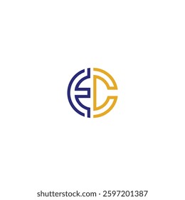 EC technology round icon logo