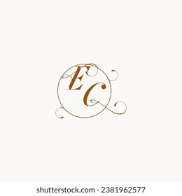 Símbolo único del logotipo de boda de la CE de tu matrimonio y puedes usarlo en tu puesto de boda