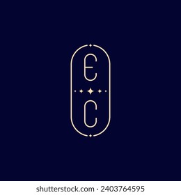 EC wedding lie monogram with high quality professional design that will print well across any print media