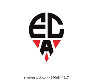 ECA-Ortungszeichen formen Logo-Design.