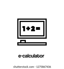the ecalculator modern vector icon that can be used for ux and ui design
