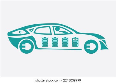 e-car electric car clean environmental friendly drive illustration 