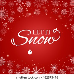 E-card for Happy New Year and Merry Christmas. Vector illustration.