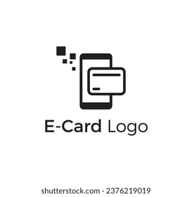 E-Card logo design vector template