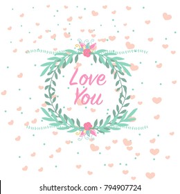 ECard with the text I Love You. 
