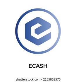 eCash-Kryptowährung-Symbol XEC-Münzsymbol. Kryptowährungs-Vektorsymbol. Flache Vektorgrafik - Vektorgrafik