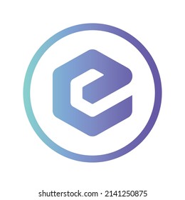 eCash Cryptocurrency coin icon. XEC coin symbol. Cryptocurrency vector icon. Flat Vector illustration - Vector