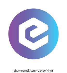 eCash Cryptocurrency coin icon. XEC coin symbol. Cryptocurrency vector icon. Flat Vector illustration - Vector
