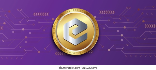 ecash XEC Crypto Währung Technologie Vektorgrafik Banner. Kann als Hintergrund-, Hintergrund-, Poster-, Cover- und Print-Design-Vorlage verwendet werden.