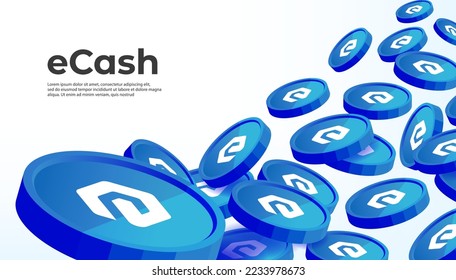 eCash (XEC) cryptocurrency concept banner background.