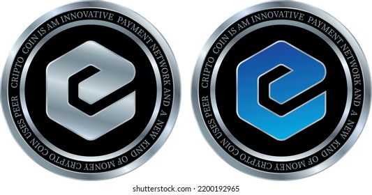 ecash-xec coin vector illustrations. 3d drawing