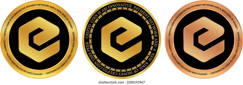 ecash-xec coin vector illustrations. 3d drawing