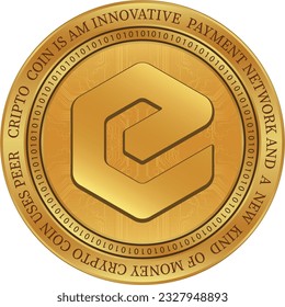ecash-xec coin vector illustrations. 3d drawing
