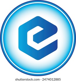logotipos de criptomonedas ecash-xec en fondo abstracto. ilustraciones 3d.