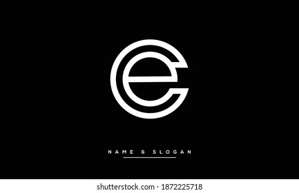 EC,CE ,E ,C Abstract monogram Letters Logo