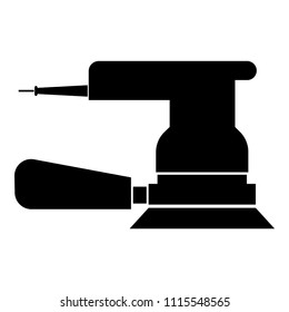 Eccentric grinder icon black color