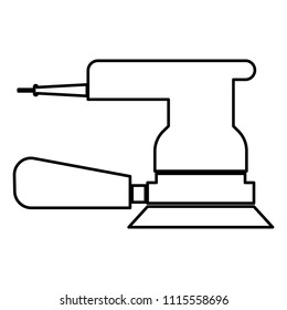 Eccentric grinder icon black color