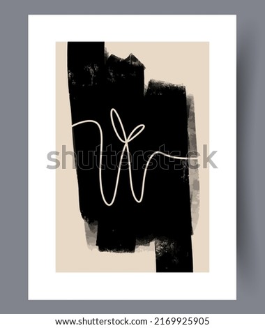 Eccentric modern artworks for print for interior design. Printable abstract art wall decorations. Simple creative artwork bundle. Vector illustration. 
