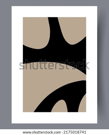 Eccentric modern artworks for print for interior design. Printable abstract art wall decorations. Simple creative artwork bundle. Vector illustration. 