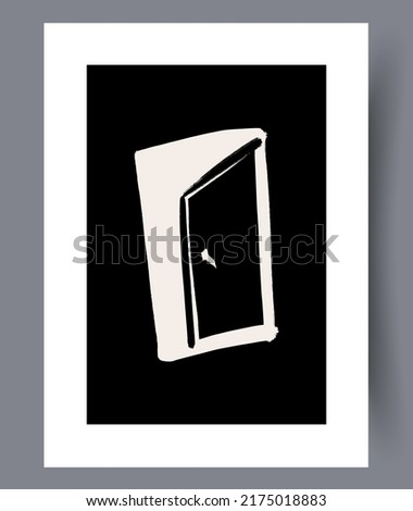 Eccentric modern artworks for print for interior design. Printable abstract art wall decorations. Simple creative artwork bundle. Vector illustration. 