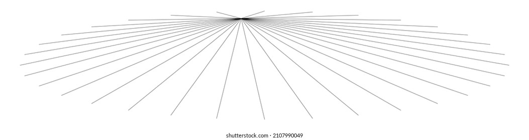 Eccentric radial ray, beam burst lines. Glitter, gleam, glisten effect. Starburst, sunburst dynamic comic lines illustration