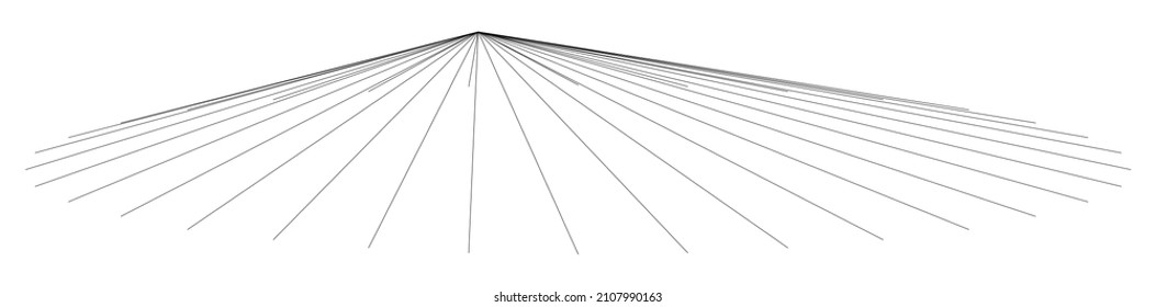 Eccentric radial ray, beam burst lines. Glitter, gleam, glisten effect. Starburst, sunburst dynamic comic lines illustration