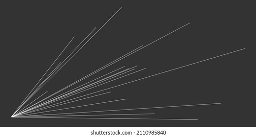 Eccentric radial ray, beam burst lines. Glitter, gleam, glisten effect. Starburst, sunburst dynamic comic action lines illustration