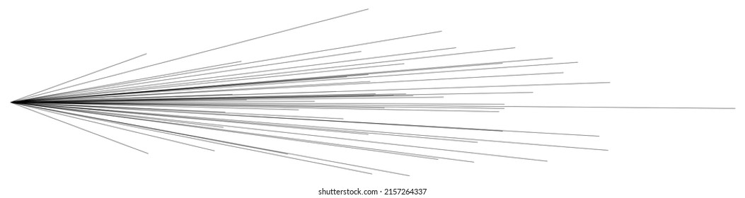 Eccentric radial ray, beam burst lines. Glitter, gleam, glisten effect. Starburst, sunburst dynamic comic lines illustration