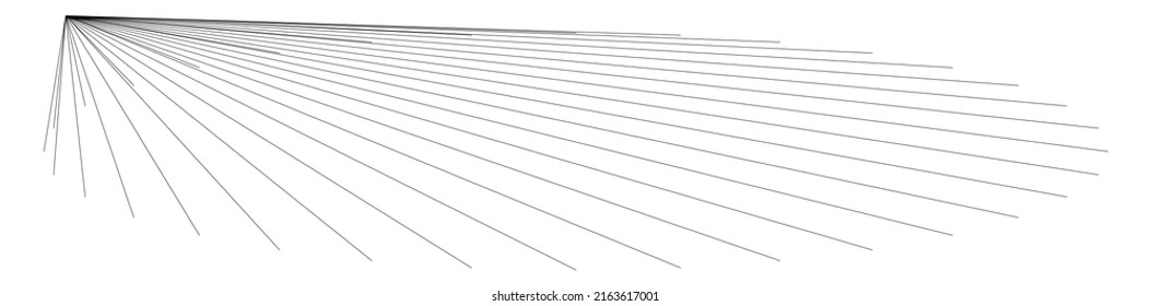 Eccentric radial ray, beam burst lines. Glitter, gleam, glisten effect. Starburst, sunburst dynamic comic lines illustration